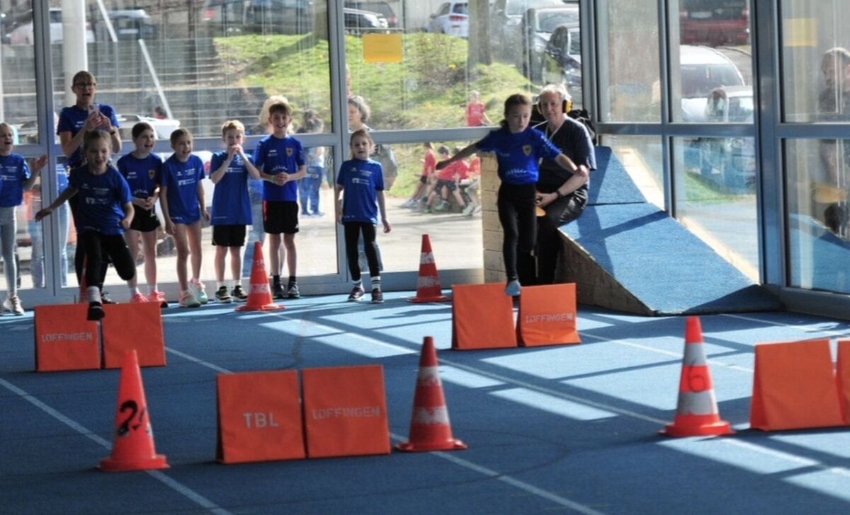 Die Nachwuchsathleten des TSV Rottweil  beim Hallensportfest in Löffingen. Foto: TSV