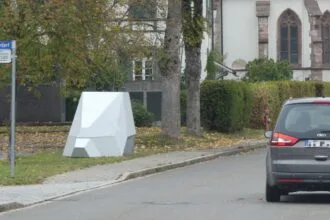 Einen Enforcement-Trailer wollte die Stadtverwaltung kaufen, doch der Rat hat das abgelehnt. Dieser stand in Mönchweiler. Archiv-Foto: him