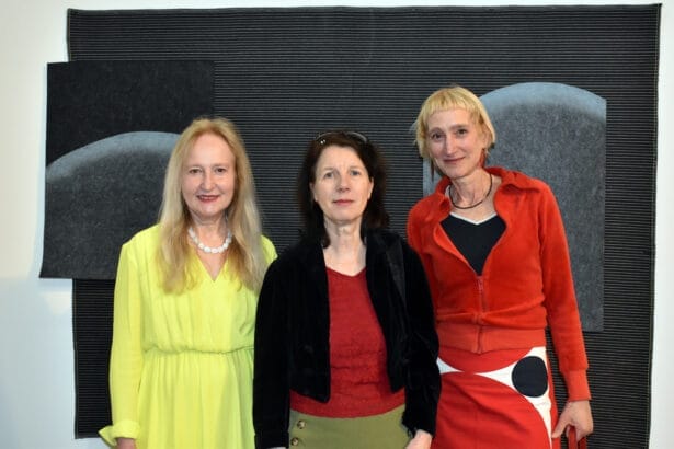 Nach der Eröffnung (vobn links): Anna Maria Ehrmann-Schindlbeck, Ulrike Kessl und Julia von Trosche. Foto: wede