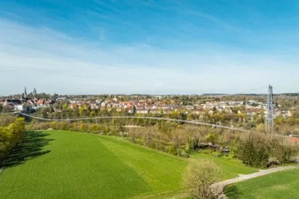 Neckarline in Rottweil mit Blick über das Neckartal