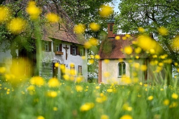 Kirchlein und Mesnerhaus auf Maria Hochheim. Foto: al