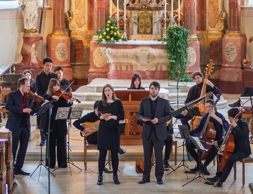 Das Ensemble des XVII. Jahrhunderts unter der künstlerischen Leitung von Prof. Lorenz Duftschmid ist regelmäßig auf dem Dreifaltigkeitsberg zu erleben. Foto: HfM Trossingen/bgt