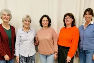 Von links: Schriftführerin Ines Frank, ehemalige 2. Vorsitzende Gudrun Dames, neue 2. Vorsitzende Meryem Musan, 1. Vorsitzende Christine Ott und Schatzmeisterin Ute Bucher. Foto: pm