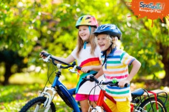 kids on bike. children on bicycle. child biking.
