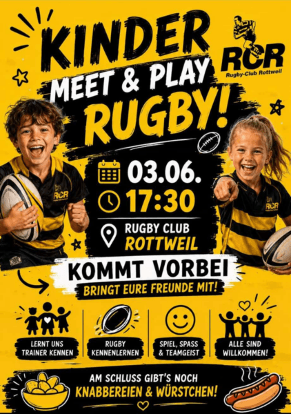 Flyer zu Meet & Play Rugby - Aktion; 03.06.2026