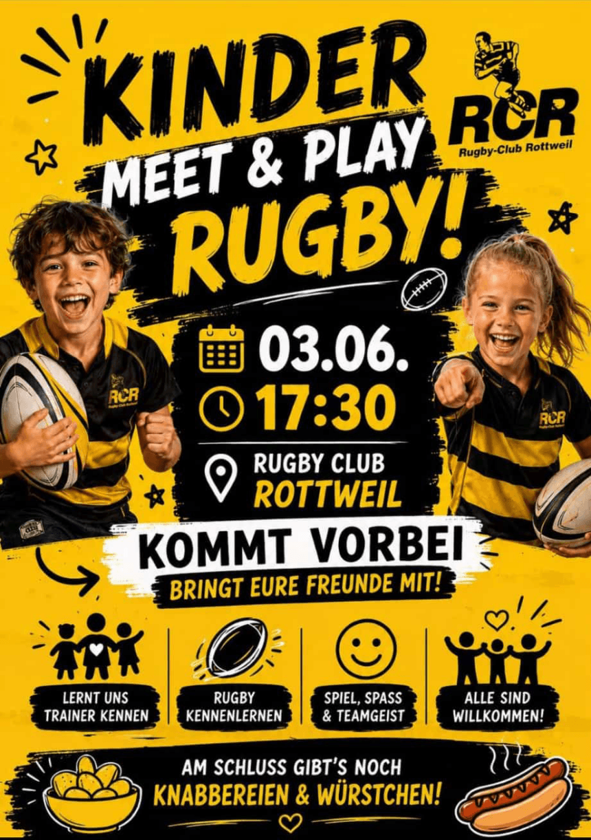 Flyer zu Meet & Play Rugby - Aktion; 03.06.2026
