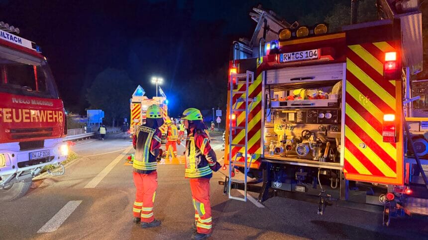 Die Einsatzstelle bei Schiltach. Foto: Blaulichtreport Rottweil