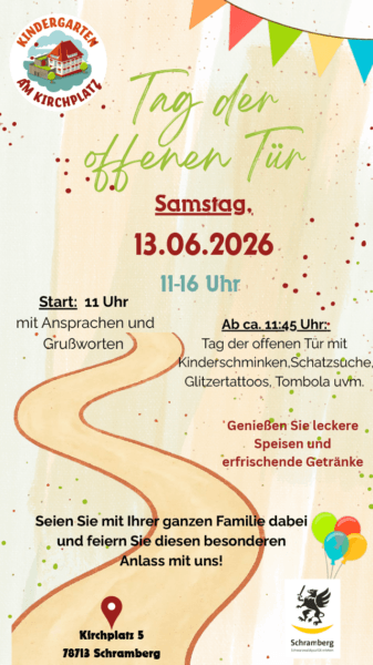 plakat einladung tag der offenen tür