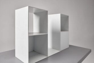 sol lewitt 2 2 two two part pieces using a cube with opposite sides removed, 1968, foto visual artwork