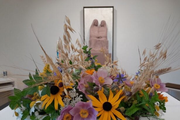 altar mit kräutern