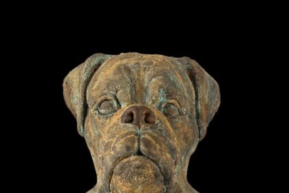 boxer stahl eisen bronze ulrike balkau h43xb29cm