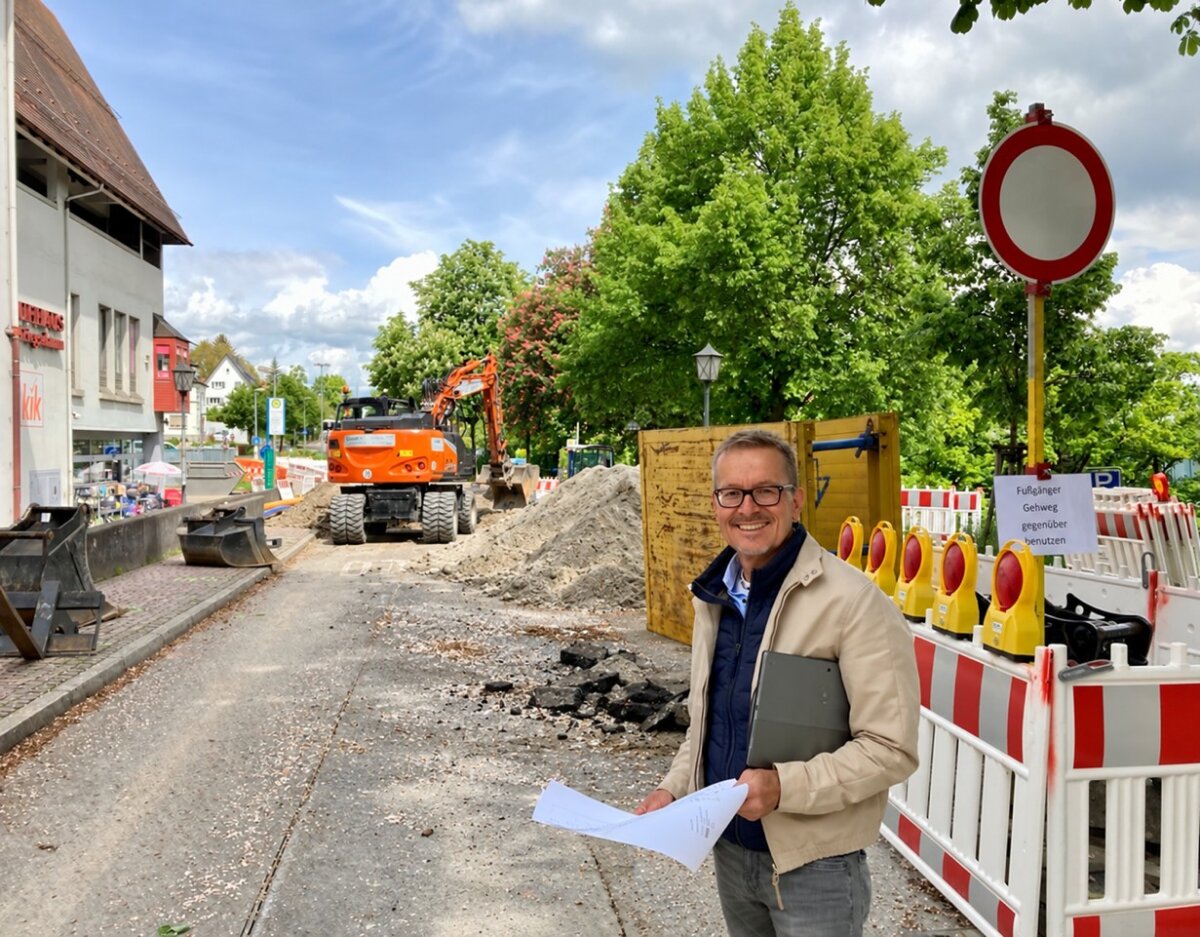 bisinger auf baustelle