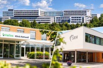klinikarchitektur im collage stil