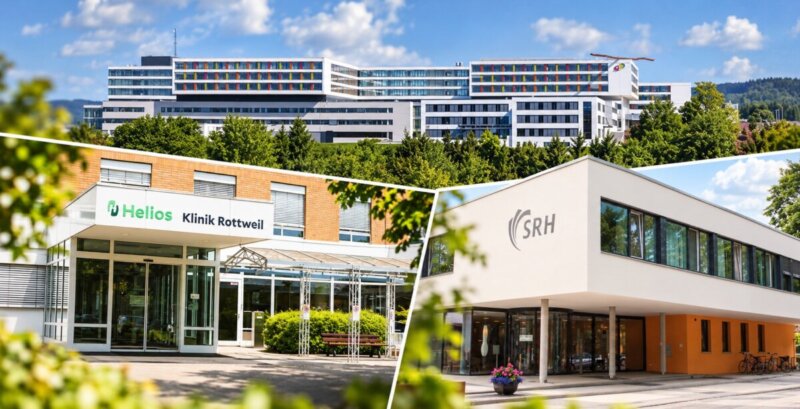 klinikarchitektur im collage stil